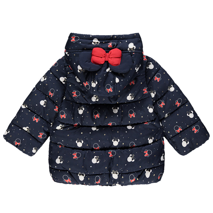 Doudoune matelassée à capuche imprimée Minnie Disney pour bébé fille 