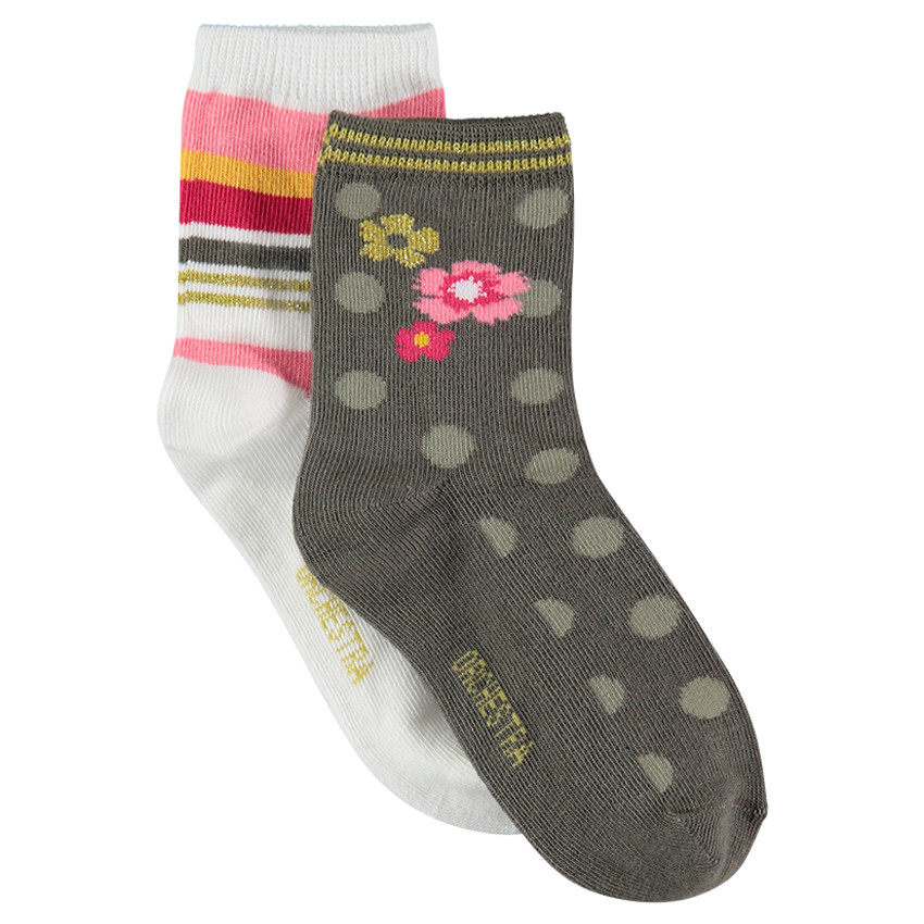 Lot de 2 paires de chaussettes assorties  