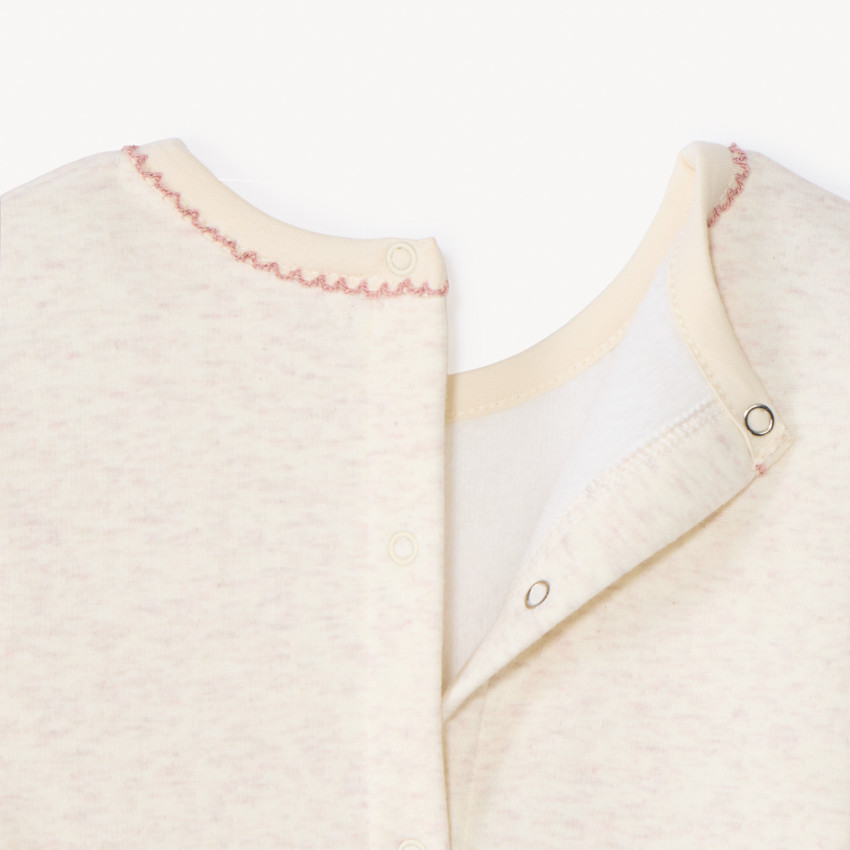 Dors-bien en velours à puff print Minnie Disney pour bébé fille avec ouvertures différentes selon l'âge 