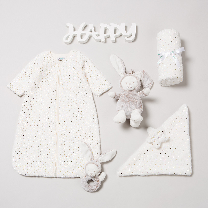 Peluche en velours et sherpa forme lapin 