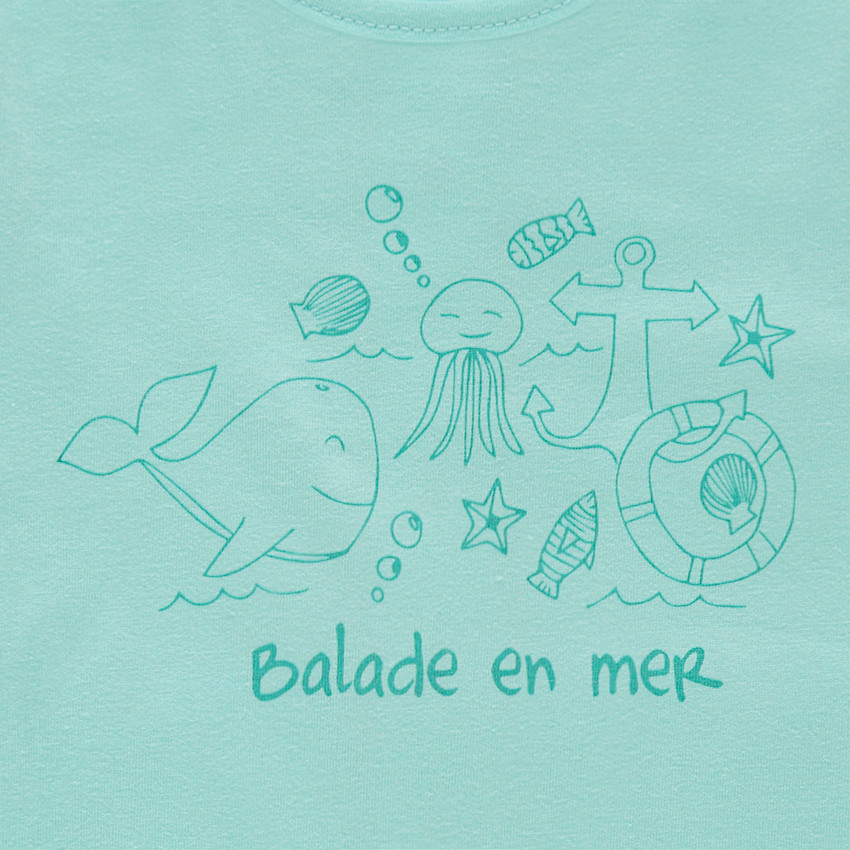 Dors-bien en jersey avec animaux aquatiques printés 