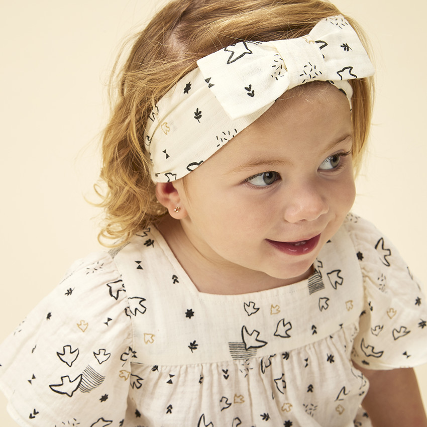 Hoofdband met fantasieprint voor babymeisje 