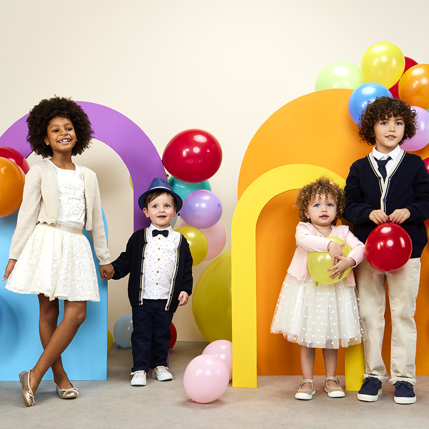 Rok in tule en geborduurde organza voor meisjes 