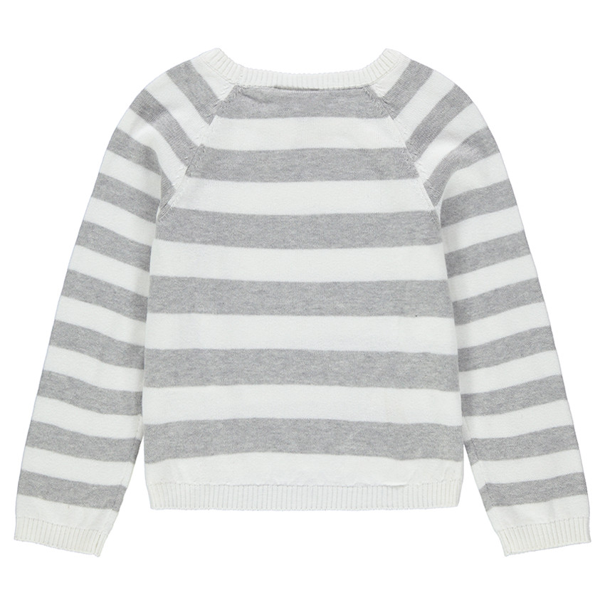 Pull rayé avec Smiley en sequins magiques 