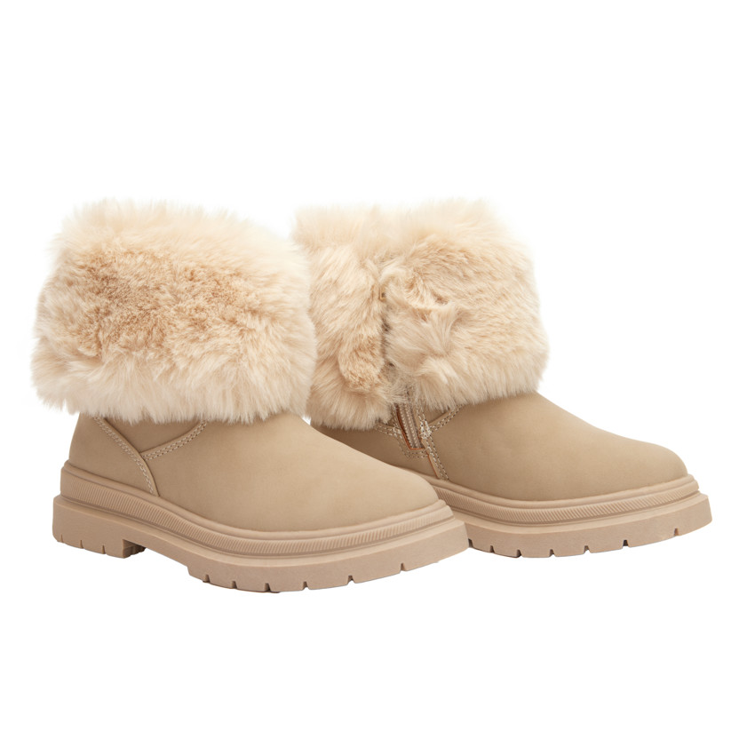 Laarsjes met rits en bont voor meisjes 