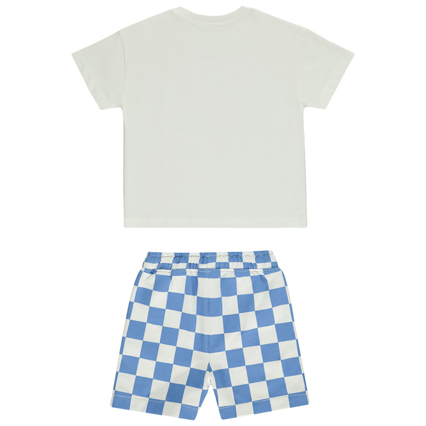 Set van 2 delen met short in dambordpatroon voor babyjongen 