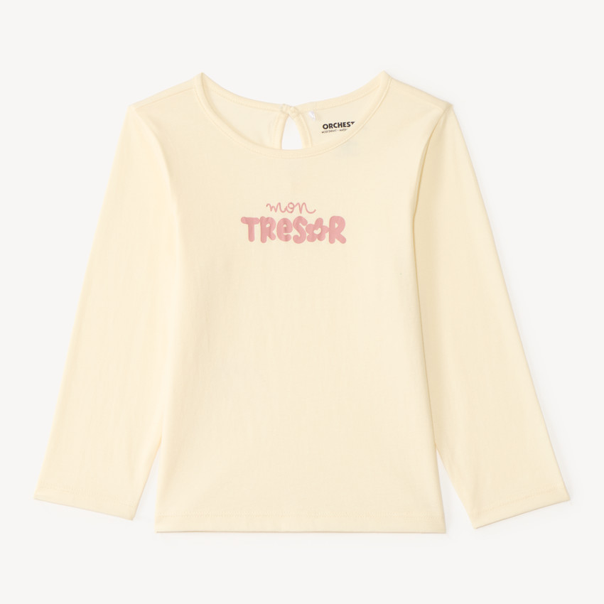 T-shirt manches longues print fantaisie pour bébé fille 