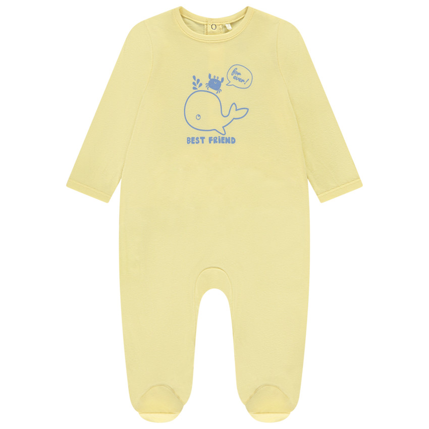 Dors-bien en jersey uni print animal pour bébé garçon 