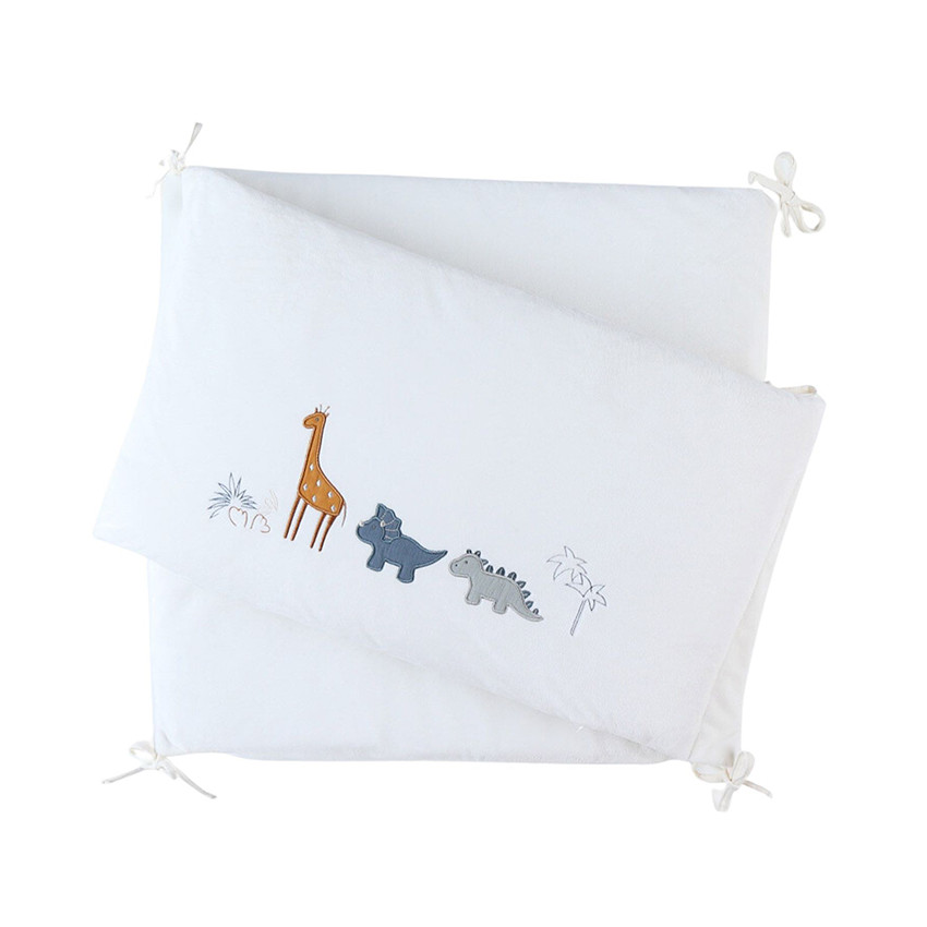 Tour de lit en veloudoux Tiga, Stegi & Ops écru 