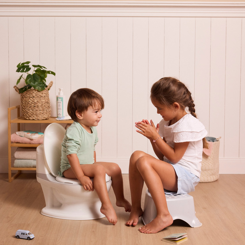 Pot d'apprentissage mini toilette sonore blanc 