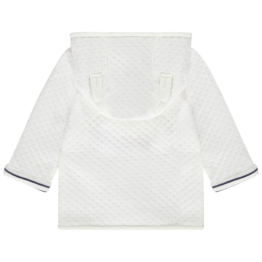 Gewatteerd jack met kap en 3D-oortjes voor babyjongens 