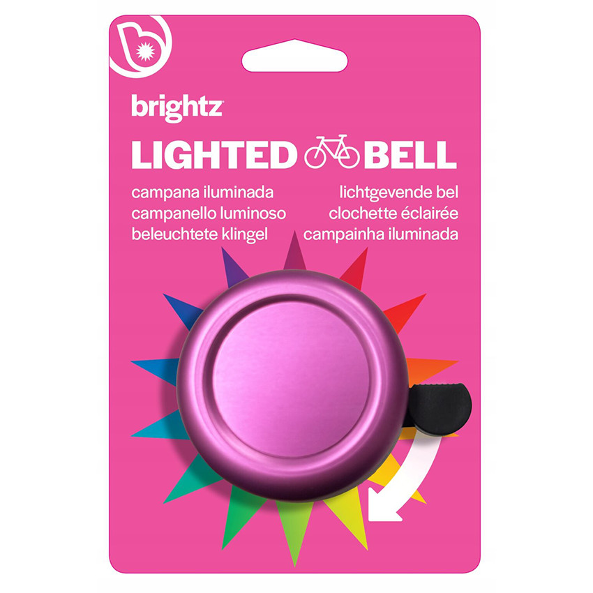 Sonnette de vélo lumineuse BellBrightz Rose 