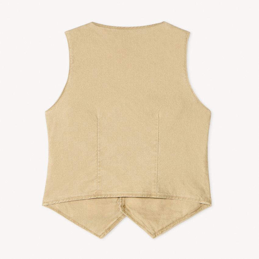 Gilet serveur en toile unie pour garçon 