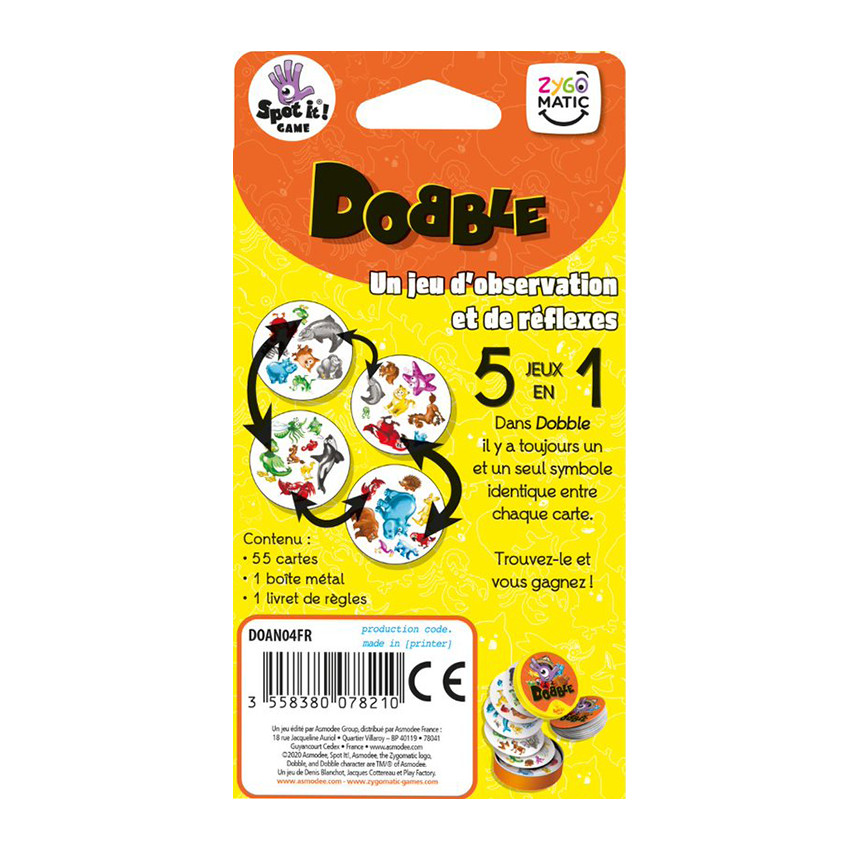Jeux de Société - Dobble Animaux Blister Eco 