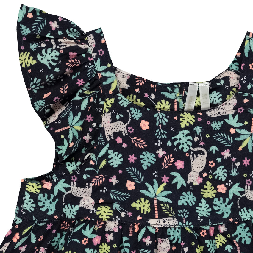 Top en voile imprimé jungle pour bébé fille 