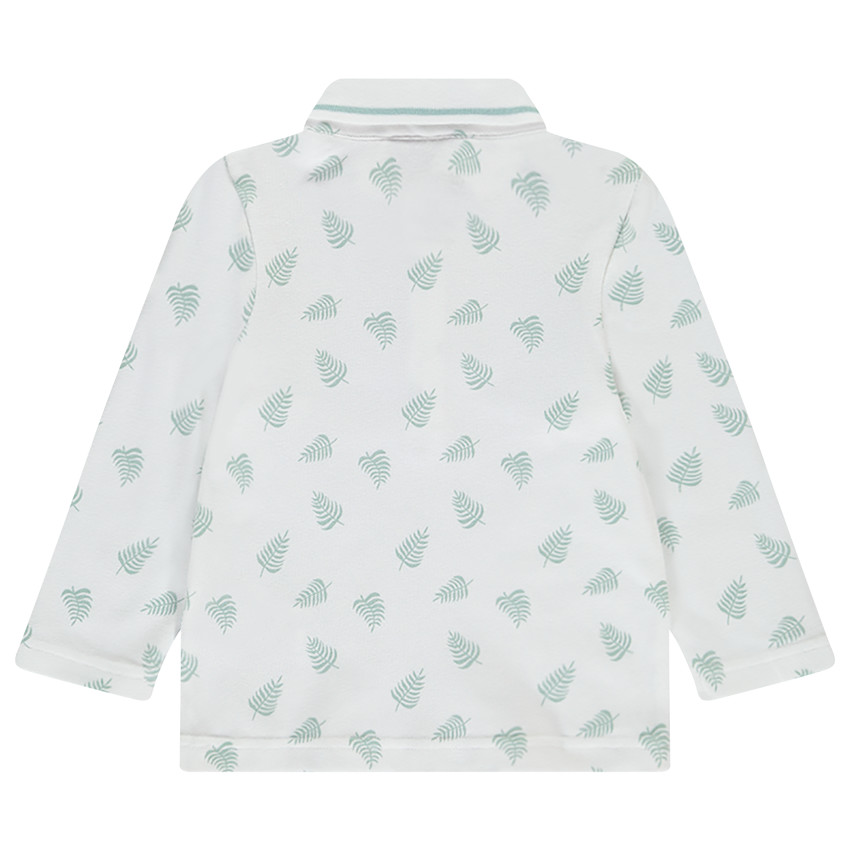 Poloshirt met lange mouwen en bladeren voor jongen 