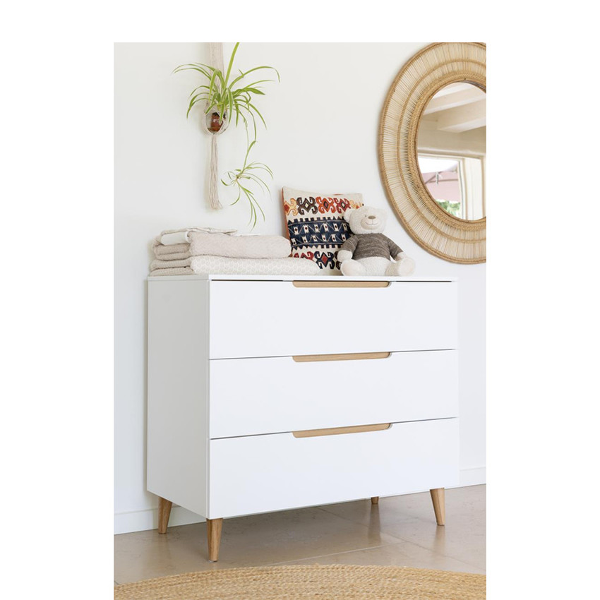 Commode Boho avec plan à langer White 
