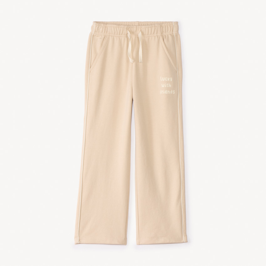 Jogging wijd in bedrukt fleece voor meisjes 