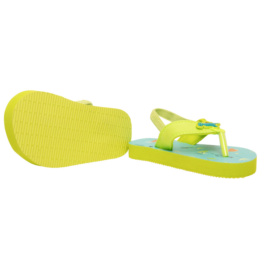 Tongs imprimé fantaisie et badge dinosaures pour bébé garçon 