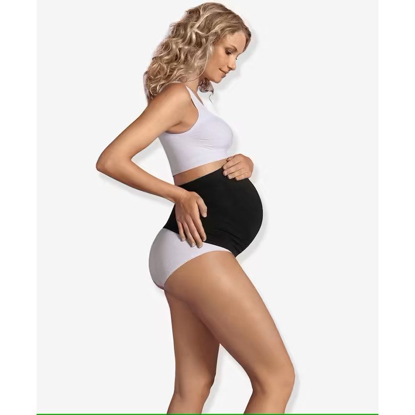 L - Naadloze buikband met steun - Zwart 