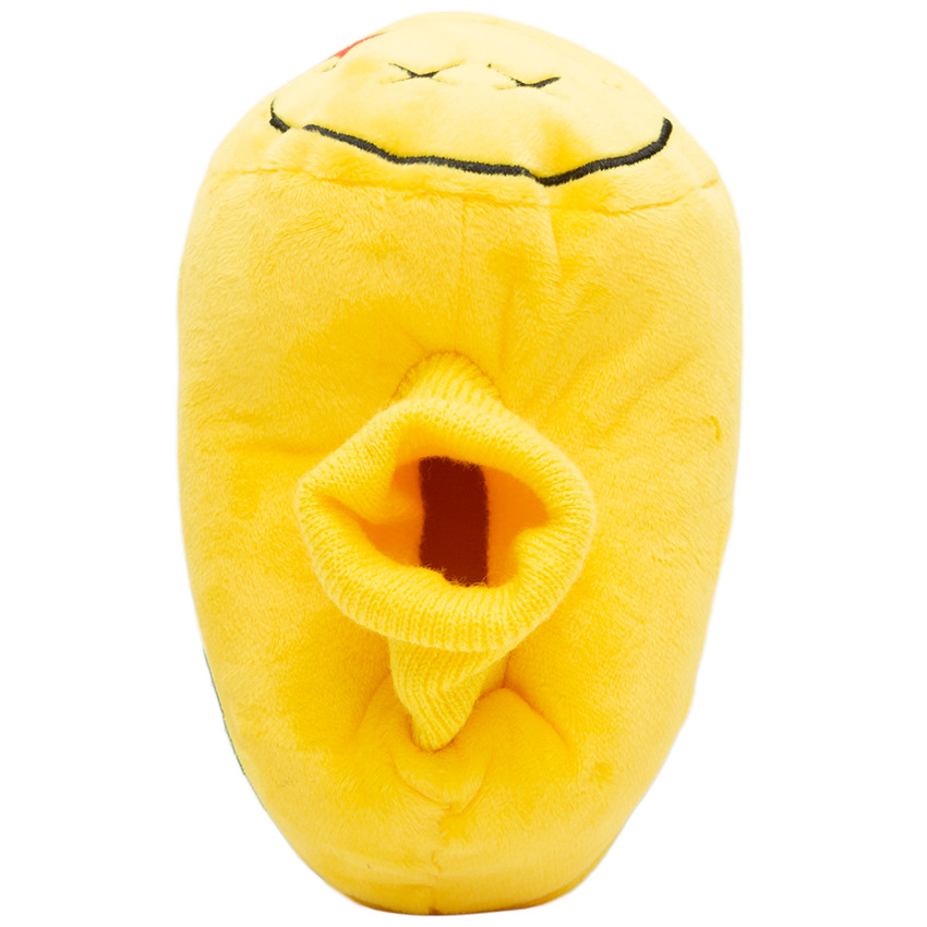 Pluchen pantoffels in de vorm van een Smiley met geborduurde details van maat 28 tot 35 