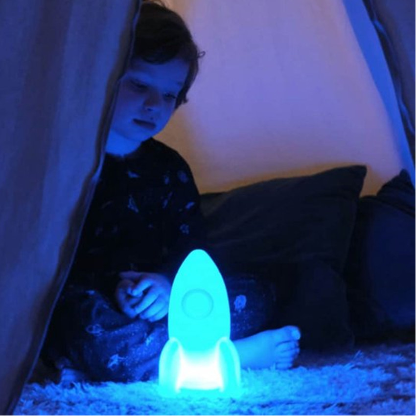 Veilleuse - fusée Apollo - Medium - rechargeable - Blanc  