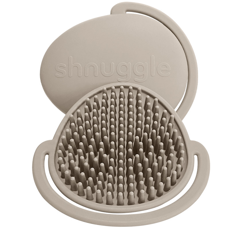 Badborstel silicone voor baby's - Taupe 