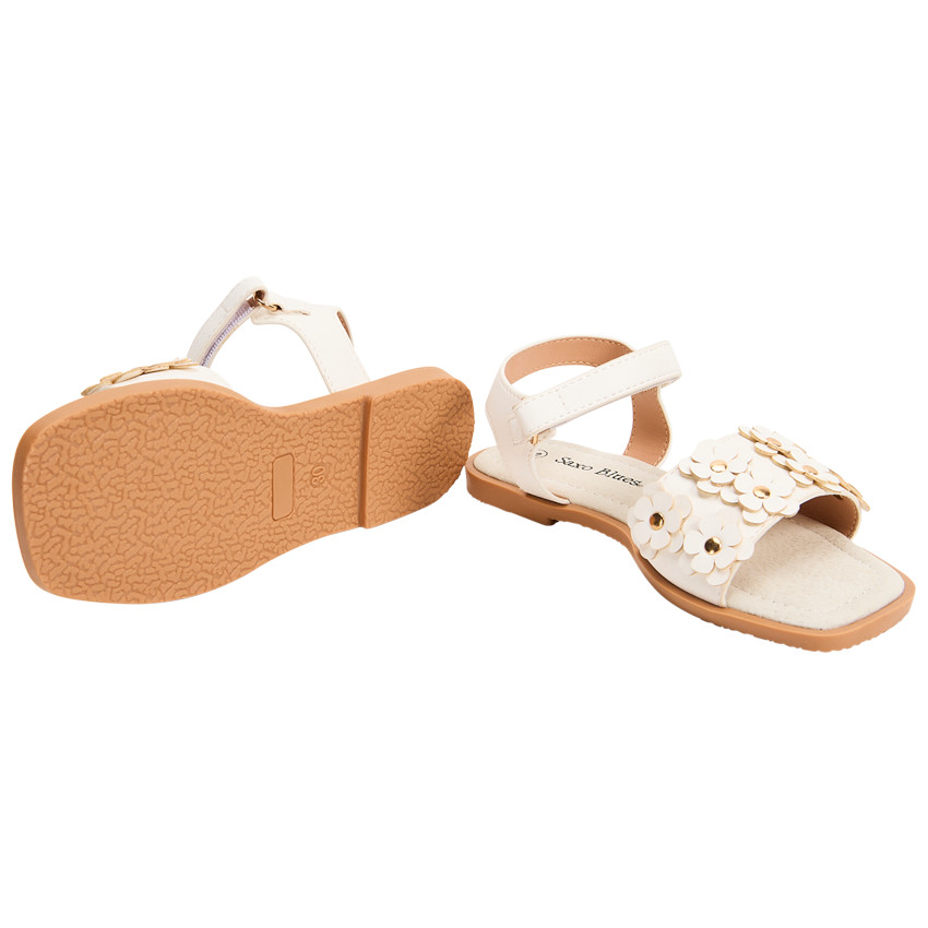 Sandalen met 3D bloemen en studs voor meisjes 