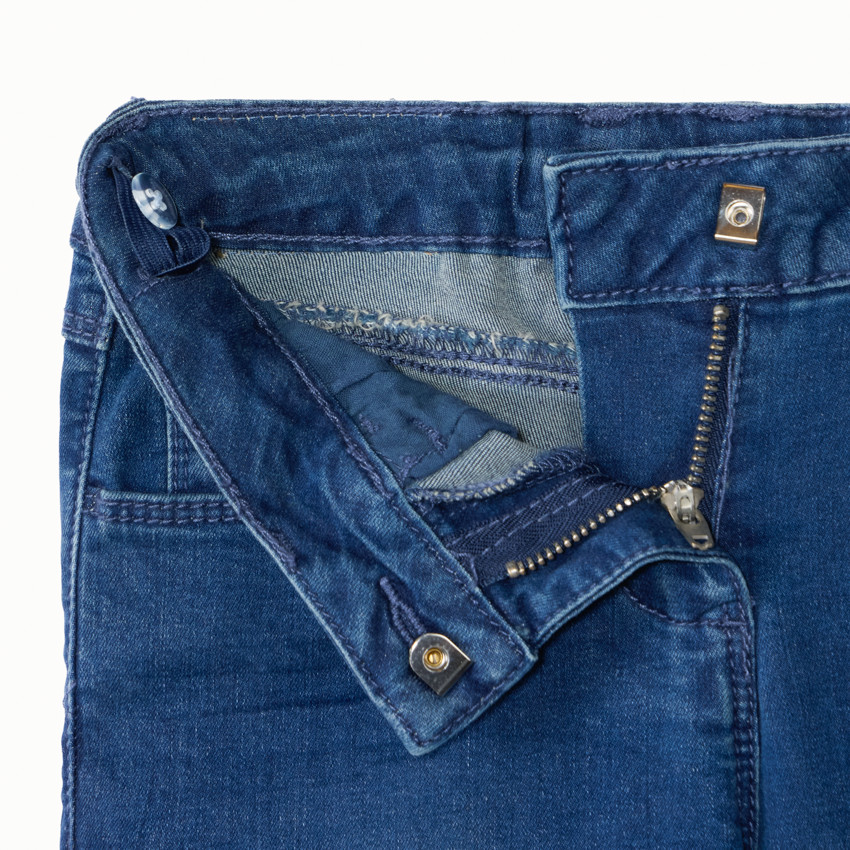 Jean skinny uni en denim pour fille  