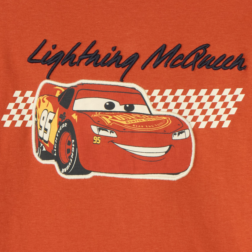 T-shirt garçon manches longues badge Flash McQueen Disney Pixar 