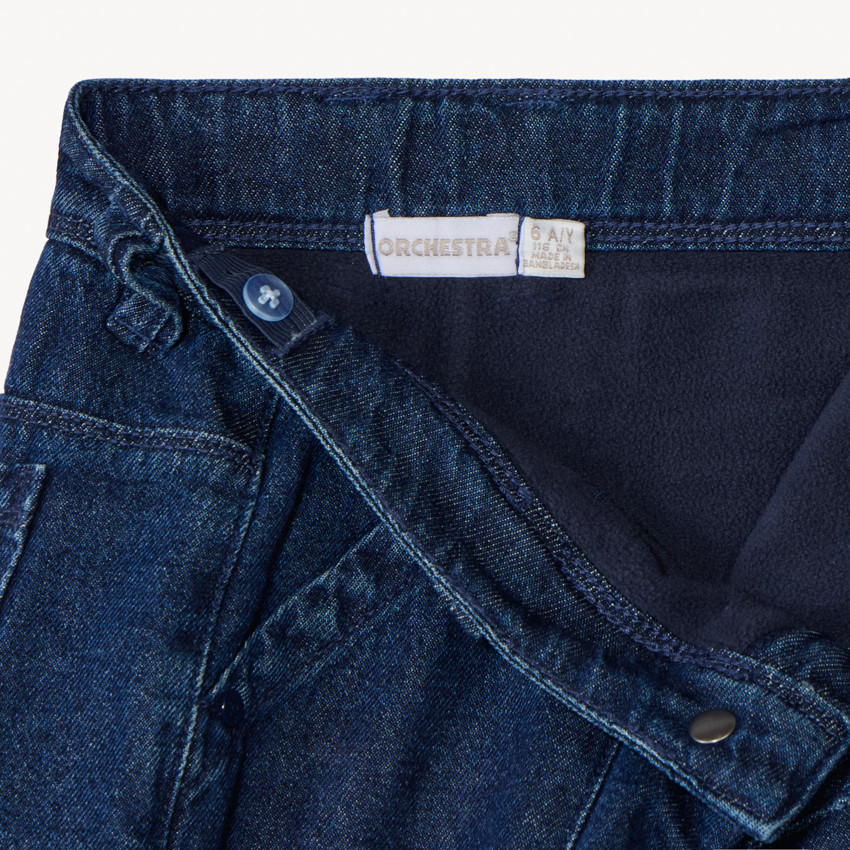 Jean droit doublé micropolaire pour garçon 