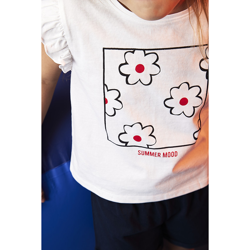 Set van 2 delen t-shirt met korte mouwen + short voor meisjes 