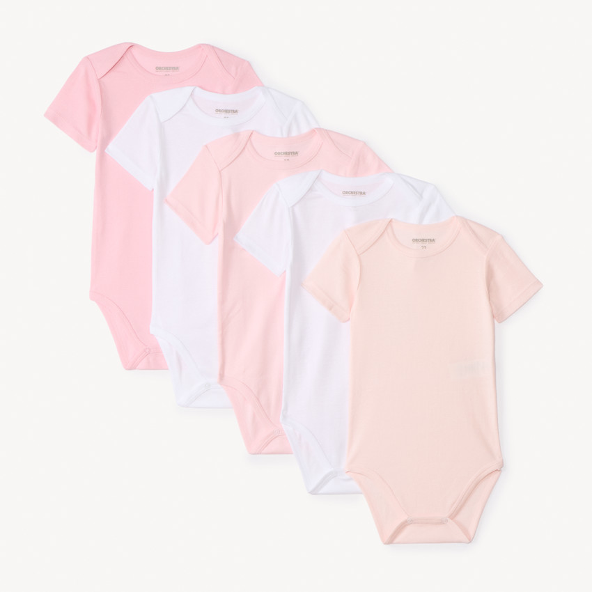 Set van 5 bodies met korte mouwen 