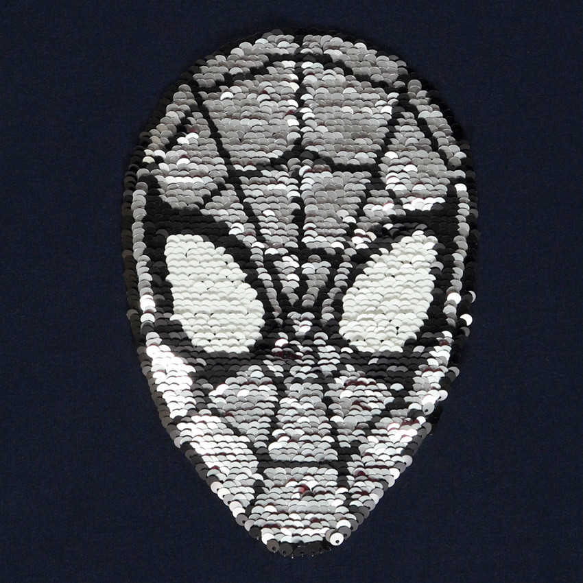 T-shirt manches courtes Spider-Man Marvel en sequins magiques pour garçon 