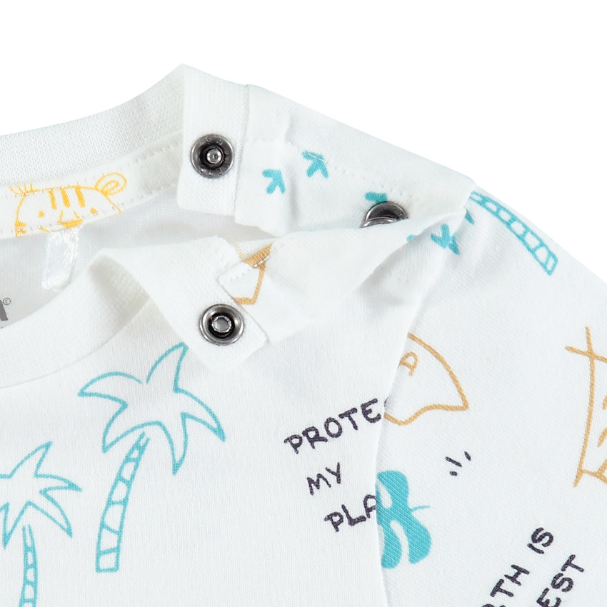 Ensemble en coton bio à imprimé esprit savane 