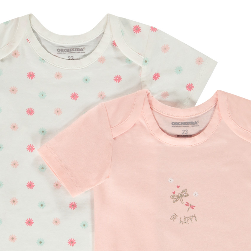 Set met 5 rompers van jersey met fantasieprint voor babymeisjes 