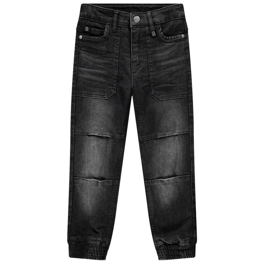 Jeansbroek met washed look in joggerstijl voor jongens 