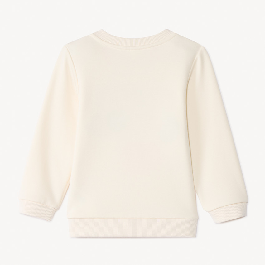 Sweatshirt van fleece met 3D lusjespatches voor babymeisje 