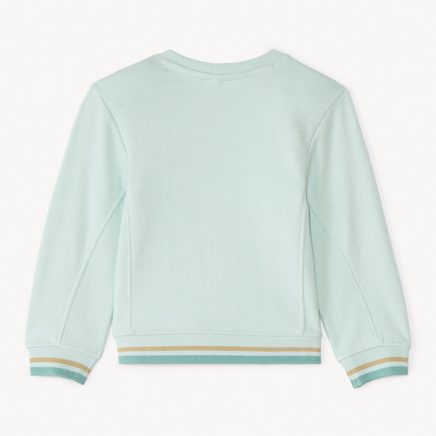 Sweater met print en bouclette patch voor babyjongen 