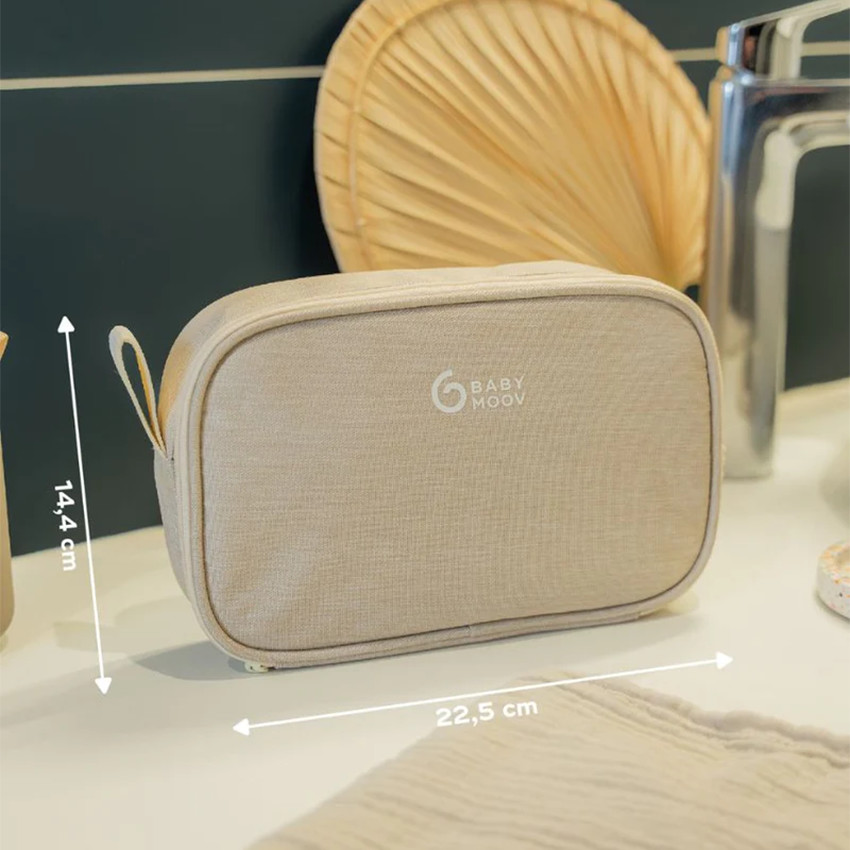 Trousse de toilette bébé avec 9 accessoires sand 