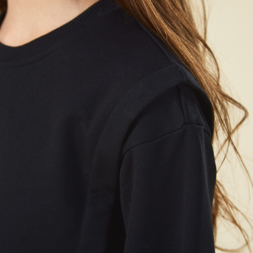 Jurk fleece 2-in-1 effect met vlekkenprint voor meisjes 