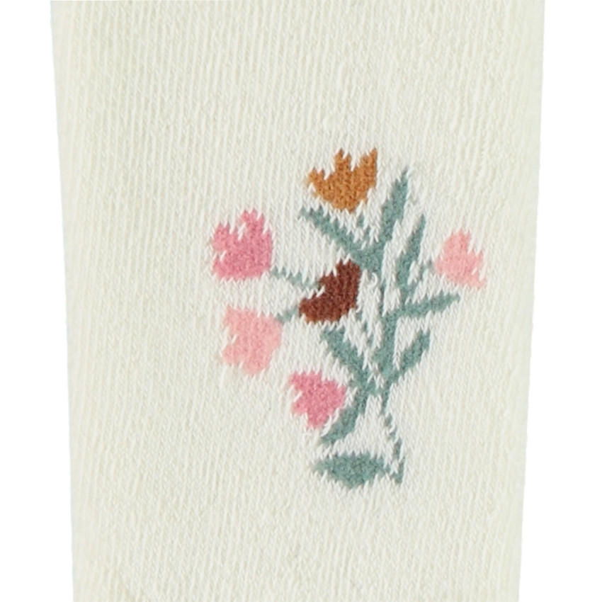 Collants épais fleuri doublé bouclettes pour bébé fille 