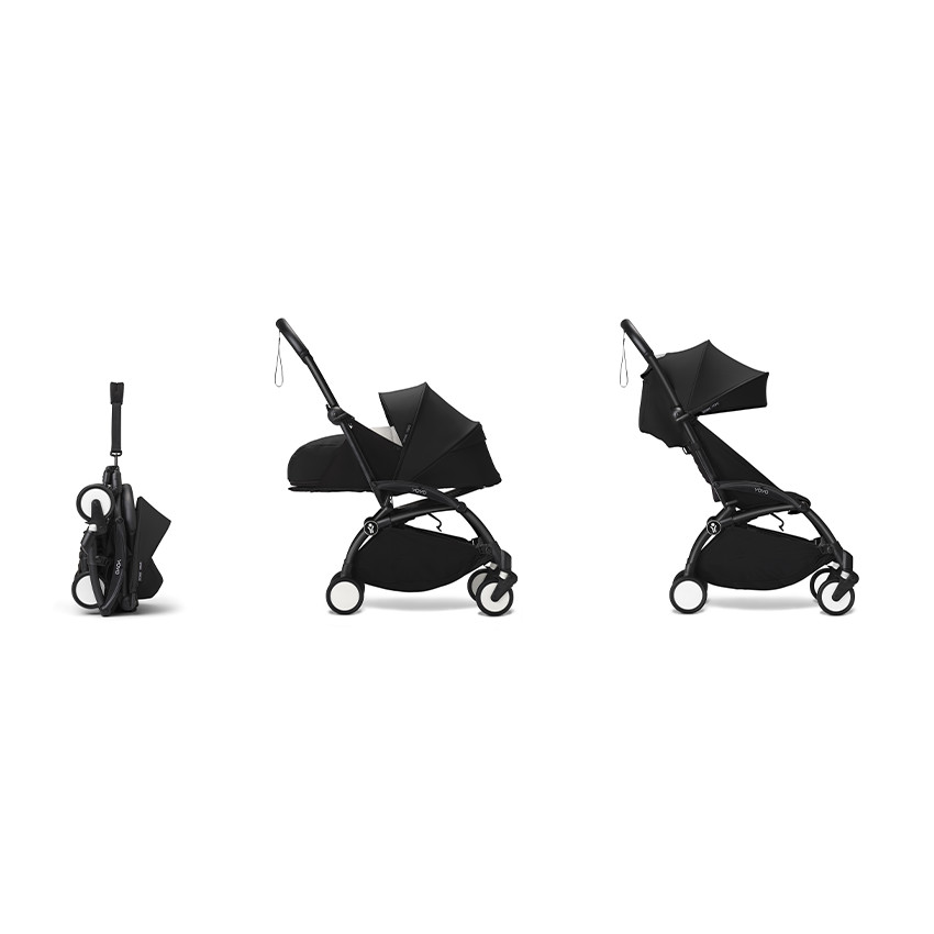 Kinderwagen Stokke® YOYO³ vanaf de geboorte tot 3 jaar - frame zwart/zwart 