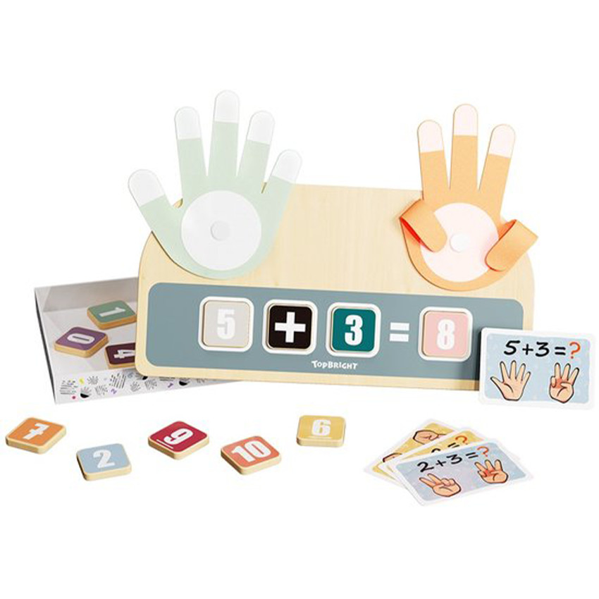 Calculatrice de doigt Finger Math apprendre à calculer jouet en bois 24m+ 