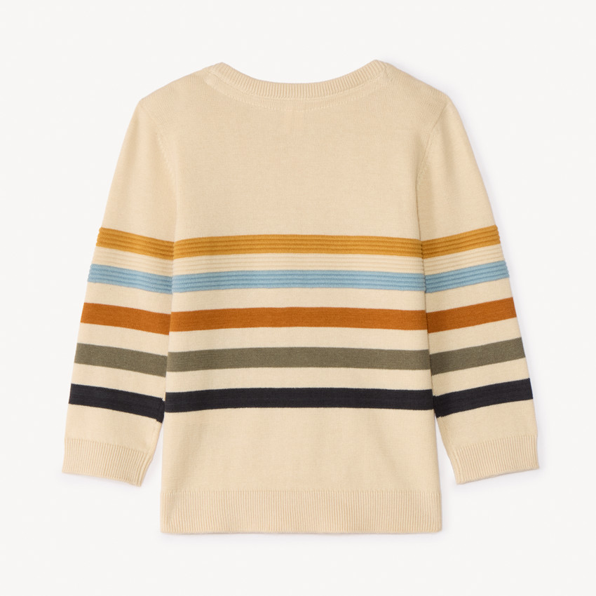 Gestreept gebreide trui voor babyjongen 