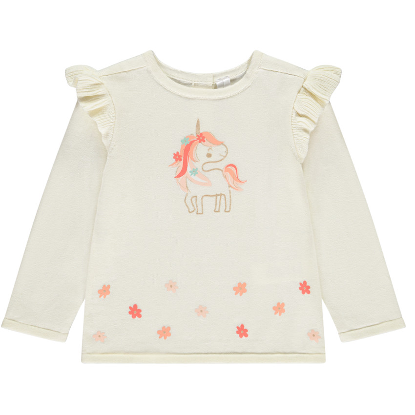 Pull à manches longues avec print fantaisie pour bébé fille 