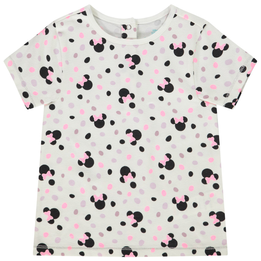 Korte mouwen T-shirt Minnie Disney voor baby meisje 