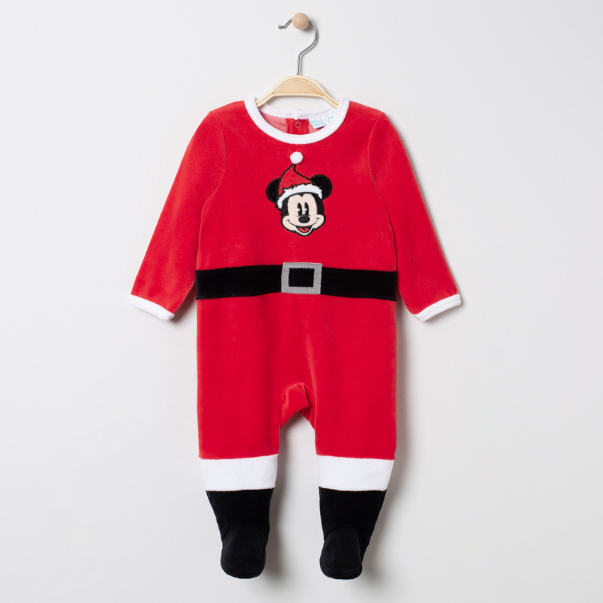 Fluwelen kerstslaappakje met Disney Mickey 
