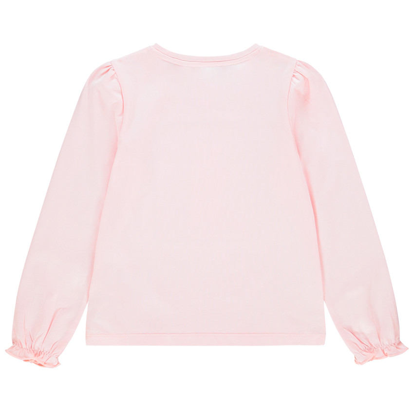 T-shirt manches longues pour fille à motif pailleté et sequins 