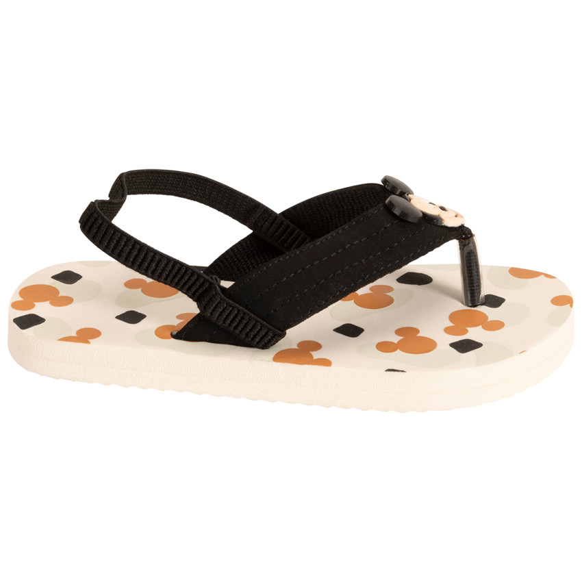 Tongs à bride souple imprimé et badge Mickey Disney pour garçon 